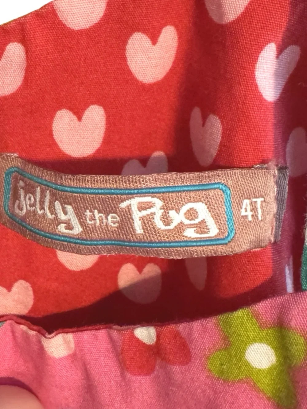 Jug the Pug Girls Floral Bird Tank Top Size 4T Pink Blue Button Back Tunic Top